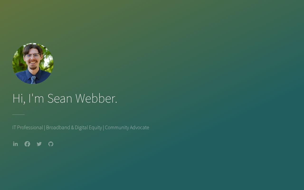 Sean Webber | Profile